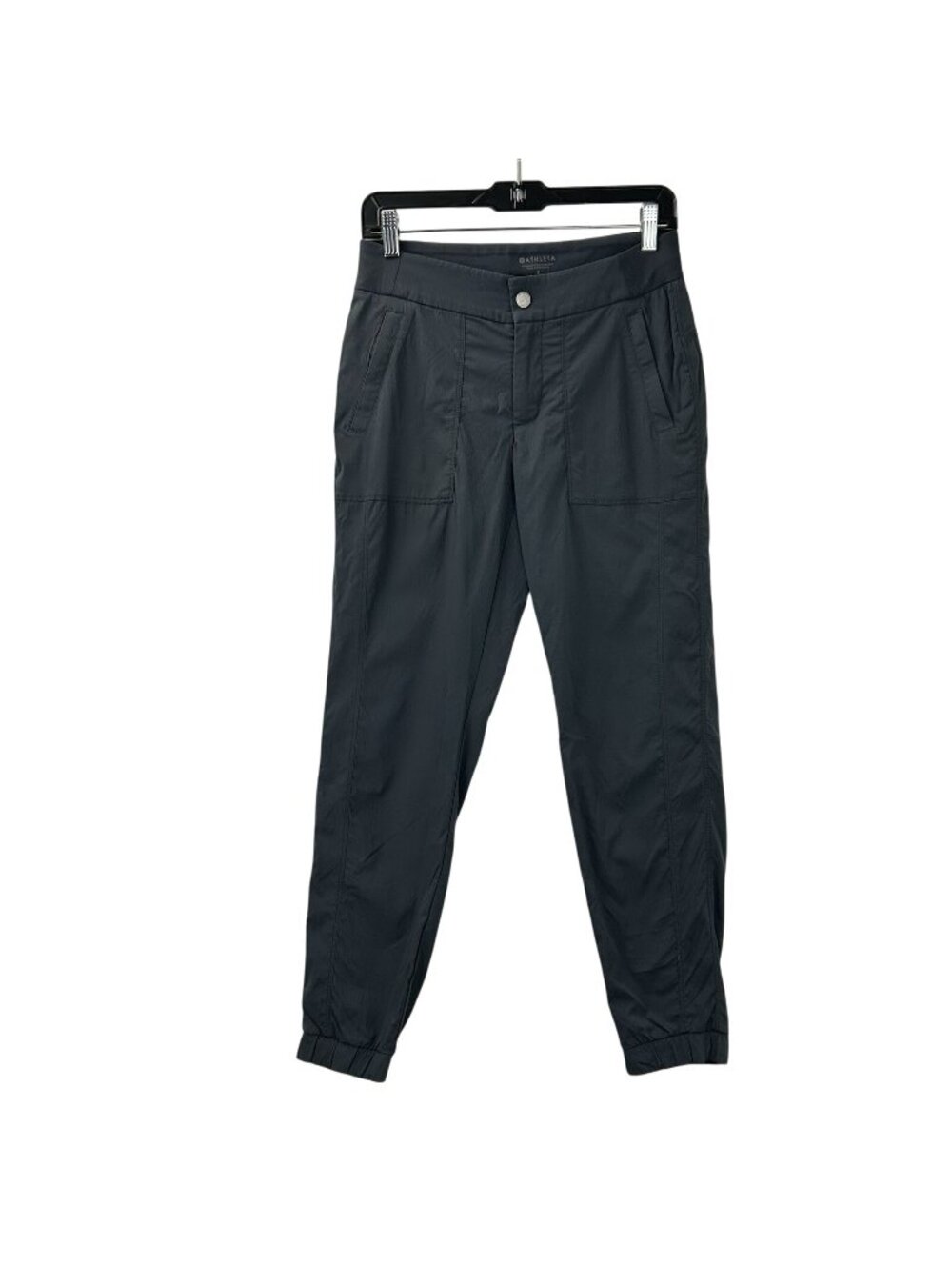 Athleta Trekkie North Jogger Pants Women’s 2 Gray Charcoal Zip Pockets Athletic - Picture 1 of 13